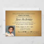 カジノスタイルパーティー　チップに名前を書いておいてと頼まれて 招待状 (裏面)