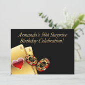 カジノスタイルパーティー　チップに名前を書いておいてと頼まれて 招待状 (スタンド正面)