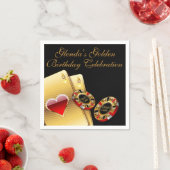 カジノスタイル頼パーティーチップに名前を付ける スタンダードカクテルナプキン (インサイチュ)