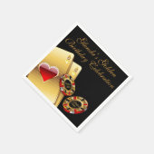 カジノスタイル頼パーティーチップに名前を付ける スタンダードカクテルナプキン (角)