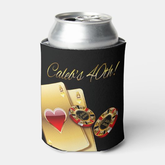 カジノスタイル40番目の頼パーティーME 4チップ上の名前 缶クーラー (缶正面)