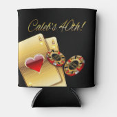 カジノスタイル40番目の頼パーティーME 4チップ上の名前 缶クーラー (正面)