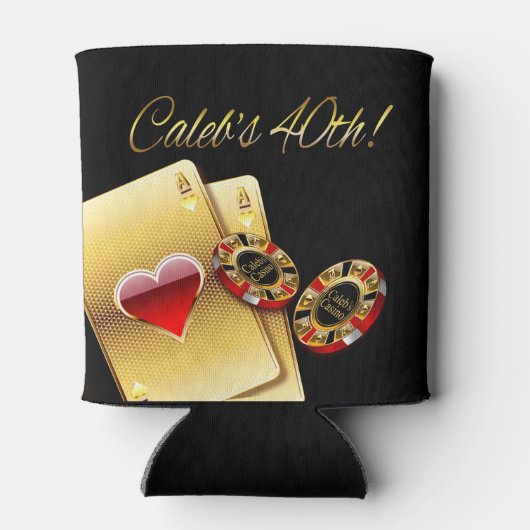 カジノスタイル40番目の頼パーティーME 4チップ上の名前 缶クーラー (裏面)