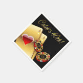 カジノスタイル40頼番目のパーティーのチップ内の名前 スタンダードカクテルナプキン (角)