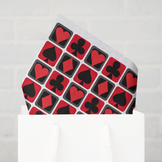 カジノスモールトランプのポーカースーツティッシュペーパー 薄葉紙 (ギフトバッグ)
