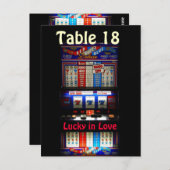 カジノスロットマシンテーブル番号 – ラッキーインラブ ポストカード (正面/裏面)