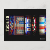 カジノスロットマシンテーブル番号 – ラッキーインラブ ポストカード (裏面)