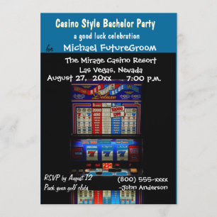 カジノスロットマシンバチュラーパーティ 招待状