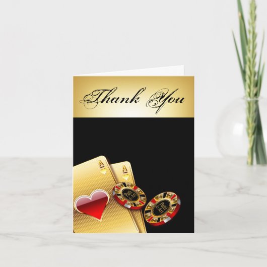 カジノチップ頼チップに名前を付けてくれてありがとう サンキューカード (正面)