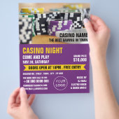 カジノチップ、カジノナイト、ゲーム業界 チラシ (手)