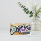 カジノチップ、カジノ、ゲーム業界 名刺 (スタンド正面)