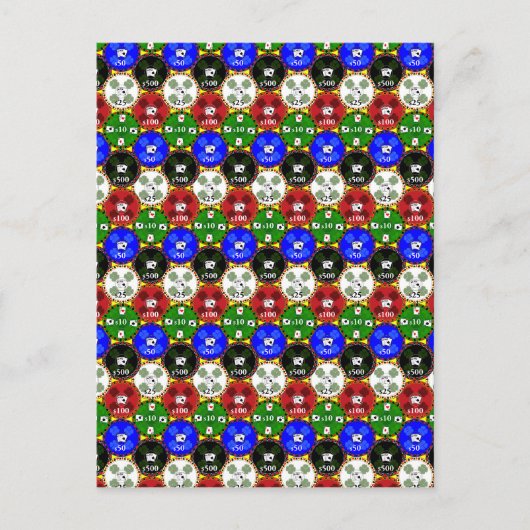 カジノチップ ポストカード (正面)