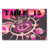 カジノテーマサイコロカード賭博 テーブルナンバー (裏面)