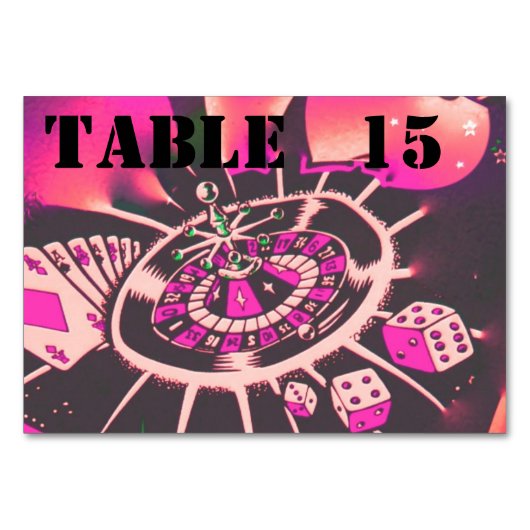 カジノテーマサイコロカード賭博 テーブルナンバー (正面)