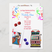 カジノテーマドバチェロレッテ招待状 招待状 (正面/裏面)