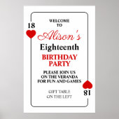 カジノテーマ誕生日パーティーポスター ポスター (正面)