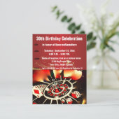 カジノテーマ30歳誕生日お祝い 招待状 (スタンド正面)