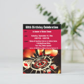 カジノテーマ60誕生祝い 招待状 (スタンド正面)