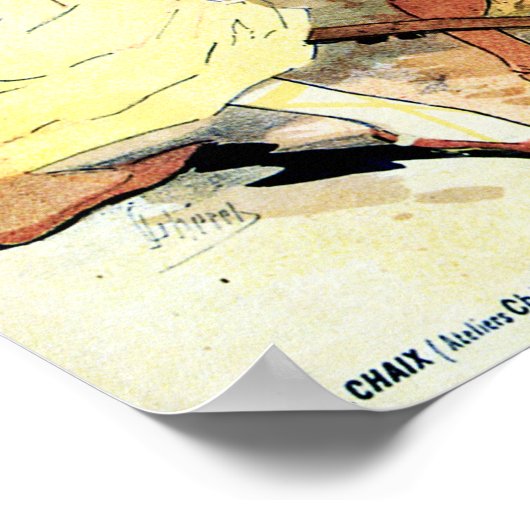 カジノデパリカミーユステファニフランスのヴィンテージ ポスター (角)