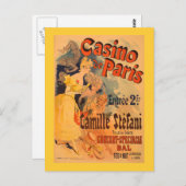 カジノデパリヴィンテージアートポスター ポストカード (正面/裏面)