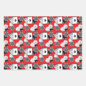 カジノトランプのポーカーカードパーティーギフトラッピング紙セット ラッピングペーパーシート (正面)