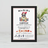 カジノトランプのポーカーサプライズバースデーパーティー 招待状 (スタンド正面)