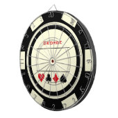 カジノトランプのポーカーチップブラックオフホワイトベガス ダーツボード (正面右)