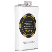 カジノトランプのポーカーチップブラック金ゴールドラスベガス誕生日 フラスク (右)