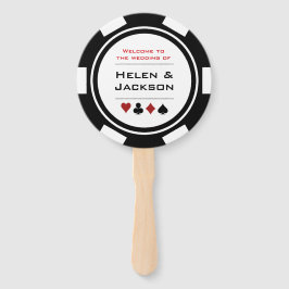 カジノトランプのポーカーチップ白黒へようこそ結婚の ハンドファン