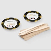 カジノトランプのポーカーチップ金ゴールドブラックウェルカム結婚to ハンドファン (組立なし)