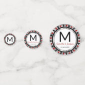 カジノトランプのポーカーチップ – レッド&ブラック コンフェッティ (正面)