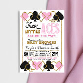 カジノトランプのポーカーツインガールベビーシャワー招待状 招待状