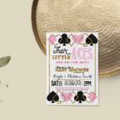 カジノトランプのポーカーツインガールベビーシャワー招待状 招待状