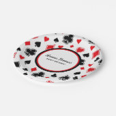 カジノトランプのポーカーテーマカードシャーク誕生日 ペーパープレート (アングル)