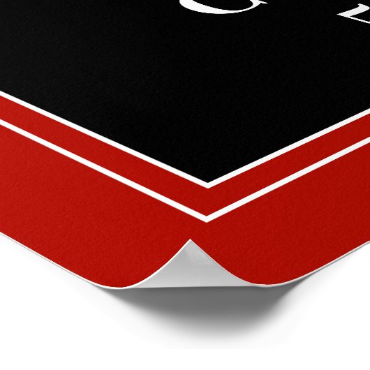 カジノトランプのポーカーバースデーパーティーパーソナライズされたようこそ ポスター (角)