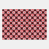 カジノトランプのポーカーパーティーギフトラッピング紙セット ラッピングペーパーシート (正面2)