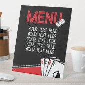 カジノトランプのポーカーパーティーメニューペデスタルサイン 台座サイン (インサイチュ)