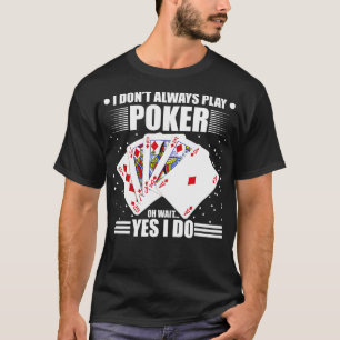 カジノトランプのポーカープレーヤーブラックジャック賭博カードおもしろい Tシャツ