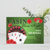 カジノトランプのポーカーベガスパーティー誕生日招待状 招待状 (スタンド正面)