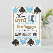 カジノトランプのポーカーベビーコードシャワー招待状 招待状 (スタンド正面)