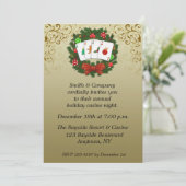 カジノトランプのポーカーホリデイ招待状 招待状 (スタンド正面)