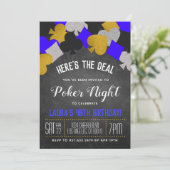 カジノトランプのポーカー招待状 招待状 (スタンド正面)