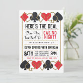 カジノトランプのポーカー招待状 招待状 (スタンド正面)