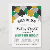 カジノトランプのポーカー招待状 招待状 (正面)