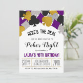 カジノトランプのポーカー招待状 招待状 (スタンド正面)