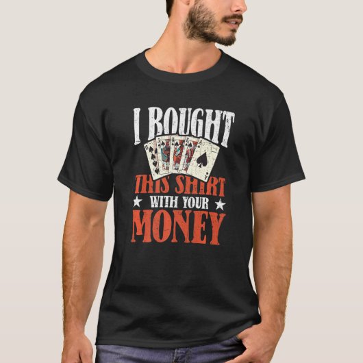 カジノトランプのポーカー衣装トランプのポーカー Tシャツ (正面)