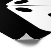 カジノトランプのポーカー誕生日パーティーポスター ポスター (角)