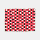 カジノトランプのポーカー遊のカードシンボルパターン フリースブランケット (正面(横))