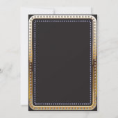 カジノトランプのポーカー遊のカード誕生日への招待 招待状 (裏面)