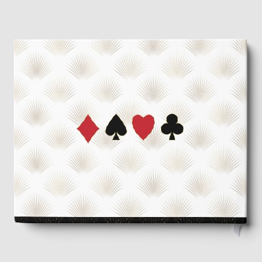 カジノトランプのポーカー3D 50と素晴らしい誕生日パーティー ゲストブック (裏面)